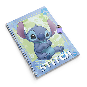 DIARIO COM CADEADO STITCH 48 FOLHAS 130 x 180 MM VMP