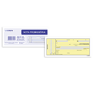 IMPRESSO NOTA PROMISSORIA PEQUENA 50 FOLHAS (20 UN) 144 x 62 MM SIDGRAPH