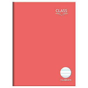 CADERNO CAPA DURA BROCHURA CALIGRAFIA VERMELHO 80F (5 UN) 200 x 275 MM CLASS FORONI