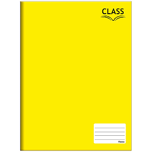 CADERNO CAPA DURA BROCHURAO COLOR AMARELO 48 FOLHAS (10UN) 200 x 275 MM CLASS FORONI