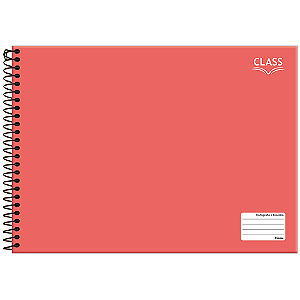 CADERNO CAPA DURA DE DESENHO (CARTOGRAFIA) ESPIRAL CLASS VERMELHO 80 FOLHAS (4 UN) 275 x 200 MM FORONI