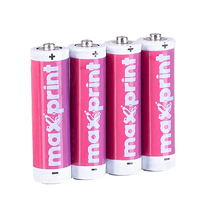 PILHA SUPER 1,5V COMUM ZINCO CARVÃO AA 4 UNIDADES MAXPRINT
