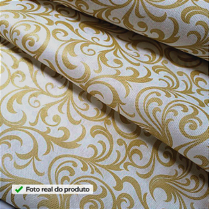 TNT 1,40 DE LARGURA ESTAMPADO ARABESCO OURO 40G ROLO COM 25 M SUPPER