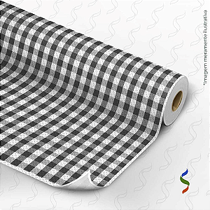 TNT 1,40 DE LARGURA ESTAMPADO XADREZ BRANCO E PRETO 40G ROLO COM 25 M SUPPER