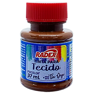 TINTA PARA TECIDO FOSCA MARROM 37 ML 6 UNIDADES RADEX