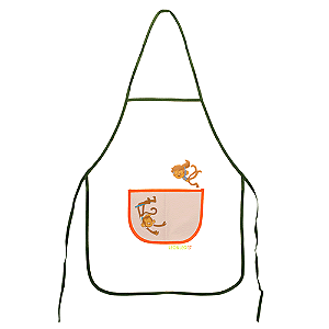 AVENTAL INFANTIL CRISTAL COM BOLSO LEO E LEO