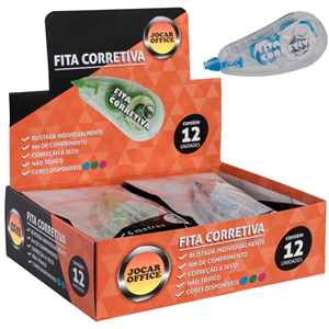 CORRETIVO FITA 5MM x 6 M 12 UNIDADES JOCAR OFFICE