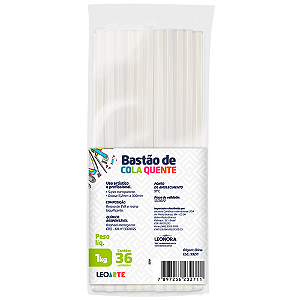 COLA QUENTE GROSSA 11,2MM X 30CM 1 KG TRANSPARENTE LEOARTE