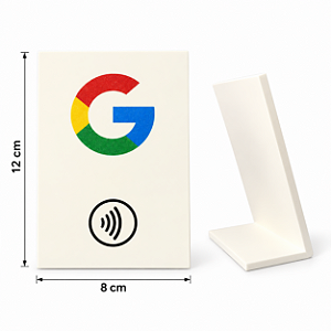 DISPLAY DE AVALIACAO GOOGLE COM NFC 8 X 12 CM DANINA3D