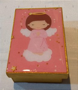 Caixa infantil e medalha do Anjo menina
