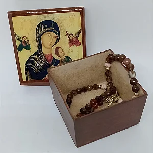 Mini caixa decorada ideal para terço