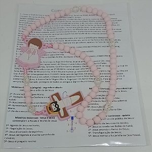 Terço infantil com o Santo Anjo e Cruz