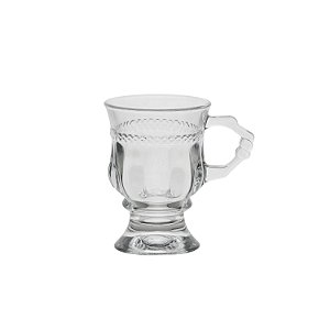 Xicara p/ Cappuccino c/ Alça e Pé de Cristal 142ml - Lyor