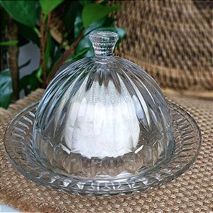 Queijeira de Cristal c/ tampa Renaissance - 20cm