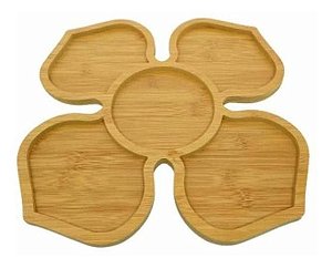 Petisqueira Trevo com 05 divisórias MDF - 30x30cm