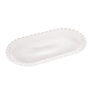 Travessa Oval de Cristal Coração 25x13x2,5cm Lyor
