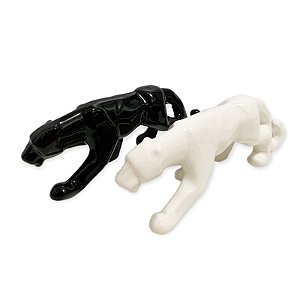 Leopardo em Ceramica 12,4x4,9cm Decorativo