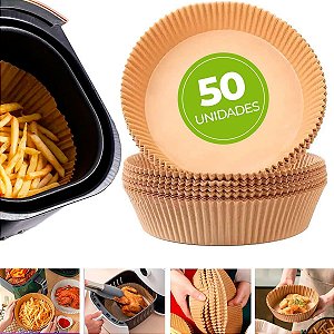 Forma Airfryer Descartável Forro De Papel 50 Unid