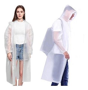 Capa de Chuva Reforçada Transparente Resistente Unissex EVA