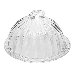 Queijeira c/ Tampa de Cristal Imperial 20,5x12,5cm - Lyor