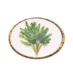 Prato Raso Melamina Palm Tree 27cm