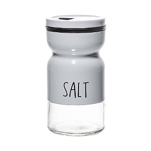 Saleiro de Vidro com Tampa de Metal branco 120ml