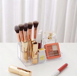 Organizador de Cosmeticos Acrilico com 8 Cavidades para Maquiagem
