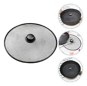 Tampa para Fritura Tela de Metal 29cm – Anti Pingo