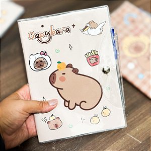 Caderno Bloco de Anotação Capivara Fofo Escola 14,2x19,8cm