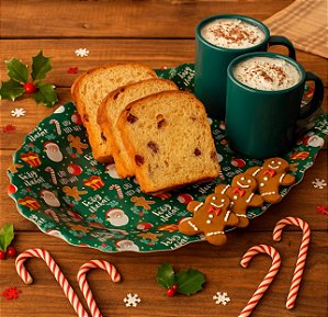 Bandeja Funda Natal Decorada Papai Noel Oval para servir - 44cm