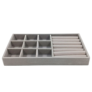 Porta Joias c/ 10 Divisórias 12,5x21,5cm em Mdf Veludo