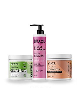 COMBO CACHOS BRAZILEIROS | GELATINA + YOGURT FINALIZADOR + GOMA TEXTUALIZADORA