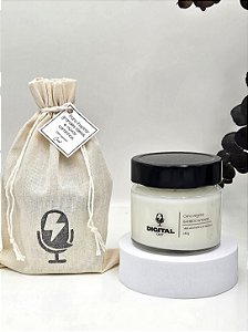 VELA VIDRO 140G + SAQUINHO DE ALGODÃO CRU - Personalizados