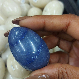 Yonni Egg Quartzo Azul M- Habilidade na Comunicão - Calma - Anti - Stress