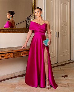 VESTIDO CECILIA FUCSIA