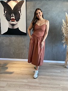 VESTIDO CHLOE CARAMELO