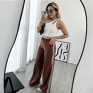CALÇA TRACK MARROM