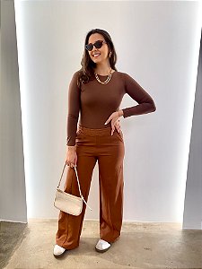 BODY EM POLIAMIDA CHOCOLATE