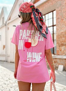 T-SHIRT WINE ROSA