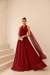 VESTIDO MARINA MARSALA