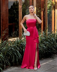 VESTIDO NUBIA VERMELHO CEREJA