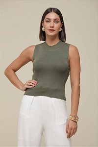REGATA TRICOT GOLA VERDE