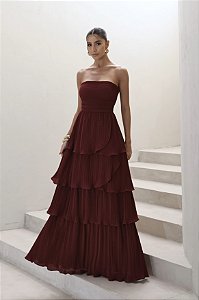 VESTIDO HAILEY VINHO MARSALA