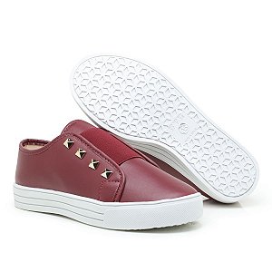 Tênis Feminino Básico Sem Cadarço Vermelho