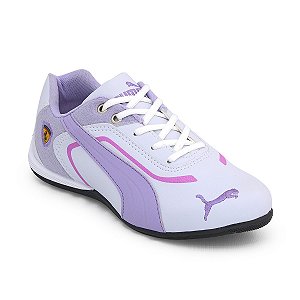 Tênis Puma Ferrari New Feminino Branco Lilás