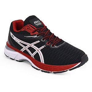 Tênis Asics Revelation Preto e Vermelho Masculino