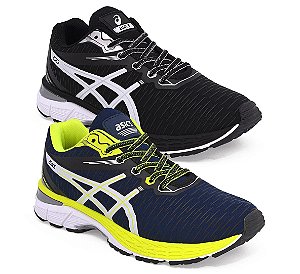 Kit 2 Tênis Asics Revelation Marinho Verde e Preto Branco