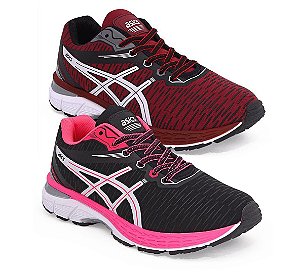 Kit 2 Tênis Asics Revelation Bordo e Preto Rosa