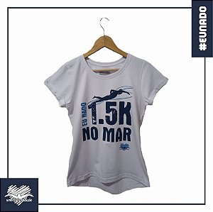 Baby Look Eu Nado 1.5K No Mar - Amor Pela Natação