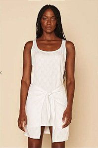 VESTIDO MY PLACE REGATA SAIA SOBREPOSTA BRANCO P